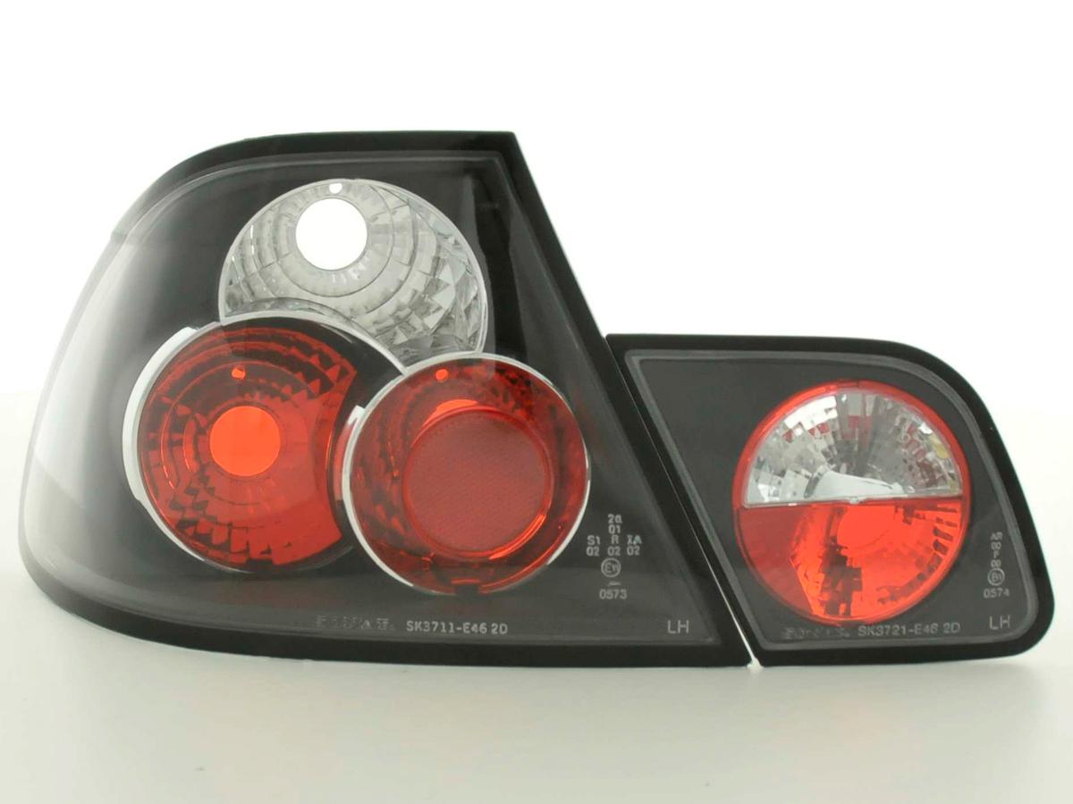 Rückleuchten Set BMW 3er Coupe Typ E46 97-02 schwarz Rückleuchten Set BMW 3er Coupe Typ E46 97-02 schwarz